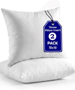 Quba Linen White Throw Pillow Inserts Pack of 2