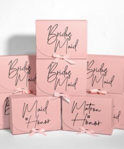 Pink Bridesmaid Proposal Boxes 8 Pack