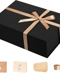 Large Black Magnetic Gift Box with Accessories