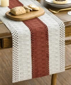 Artoid Caramel Farmhouse Rustic Table Runner