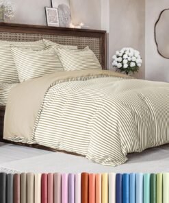 Queen Duvet Cover Set with Zipper Closure