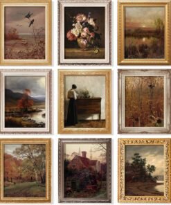 Vintage Fall Wall Art Set, 9 Prints