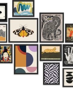 Retro Eclectic Wall Art Prints for Home Decor